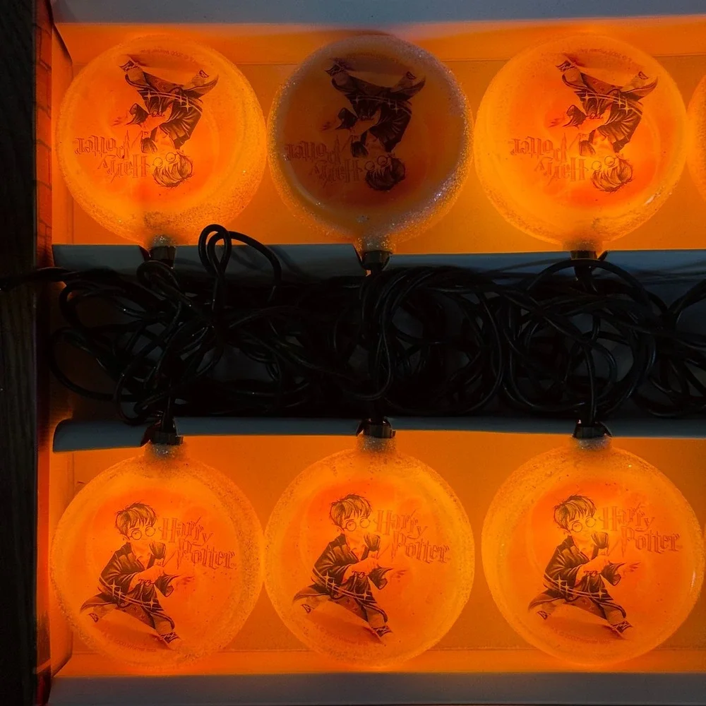 2 Sets Harry Potter 10 Globe String Lights Set‎ Kurt Adler 2000 Vintage w/ Box